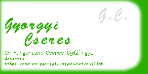 gyorgyi cseres business card